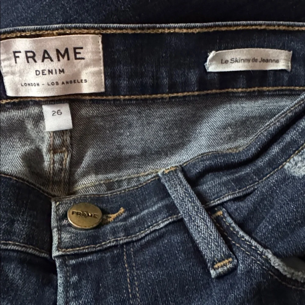 Frame Denim Le Skinny de Jeanne RN# 139021 CUT# 2354 STYLE# LSJ148 WRILEY Sz 26 - Picture 11 of 15